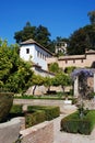 Generalife gardens, Alhambra Palace. Royalty Free Stock Photo