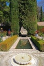 Generalife gardens, Alhambra Palace. Royalty Free Stock Photo