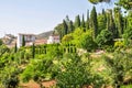 Generalife gardens in Granada, Spain Royalty Free Stock Photo