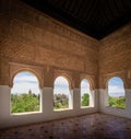 Generalife Palace Lookout with views of Alhambra - Granada, Andalusia, Spain Royalty Free Stock Photo