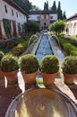 Generalife Water Gardens at the Alhambra in Granada Spain Royalty Free Stock Photo