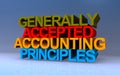 generally accepted accounting principles on blue Royalty Free Stock Photo