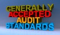 Generally accepted audit standards on blue Royalty Free Stock Photo