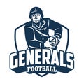 Generals football cool vector logo