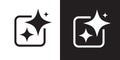 Generate AI icon. Ai stars flat icon. Artificial intelligence and Machine learning technology. AI is entered by a command prompt