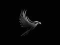 A modern, abstract, and minimalist logo of an eagle designed with sleek and clean geometric lines Royalty Free Stock Photo