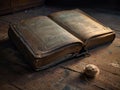 Old, dusty books, lying on the floor Royalty Free Stock Photo