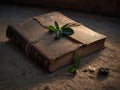 Old, dusty books, lying on the floor Royalty Free Stock Photo
