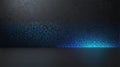 sleek gradient background transitioning from charcoal grey to electric blue,