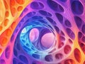 A vibrant and intricate abstract background featuring a mesmerizing fractal design