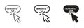 Generate Button With Cursor Click Icon Set. Digital Interaction And User Interface Design Symbol Collection. Web Royalty Free Stock Photo