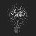 Generate ideas. Business vector llustration with lightbulb for modern designs.