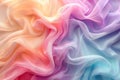 Generate an image of a rainbow silk scarf with a smooth and soft texture Royalty Free Stock Photo