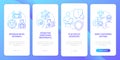Generate more consumers blue gradient onboarding mobile app screen