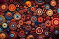 A visually stunning abstract background featuring brilliant circles.