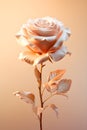 a single white rose is in a vase.Digital Art Tan Rose, Perfect for Wall Art.