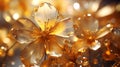 a close up of a bunch of flowers. Painting of a Amber color flower perfect for Wall Art.