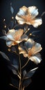 a close up of a flower on a black background.Pastel Art Black Oleander, Perfect for Wall Art.