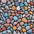 colorful river stones pebbles beach seamless pattern Royalty Free Stock Photo