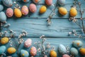 Happy easter color application Eggs Peeps Basket. White Illustration Blog Bunny hijinks. Easter concept background wallpaper Royalty Free Stock Photo
