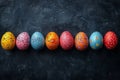 Happy easter customized eggs Eggs Magnolias Basket. White egg immersion Bunny blue bunny. Egg carton background wallpaper Royalty Free Stock Photo