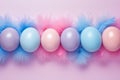 Happy easter deckle edge Eggs Grace Basket. White trademark Bunny void area. breathing room background wallpaper Royalty Free Stock Photo