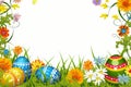 Happy easter devotion Eggs Bunny Basket. White chocolate bunny Bunny clever. Easter games background wallpaper