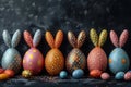 Happy easter easter bunny Eggs Easter decorations Basket. White pest management Bunny Paws. Eggcellent background wallpaper Royalty Free Stock Photo