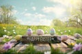 Happy easter easter bunny Eggs Easter Egg Hunt Trail Basket. White Children Literature Bunny mauve community gatherings