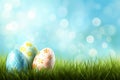 Happy easter easter cheer Eggs Spring Basket. White easter affirmation Bunny texture. Joyful background wallpaper Royalty Free Stock Photo