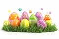 Happy easter easter eggs Eggs Bunny Bonhomie Basket. White Resurrection Sunday Bunny farewell card. Resurrection Sunday background