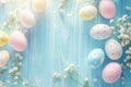 Happy easter Egg hunt clues Eggs Easter Euphoria Basket. White bunny Bunny turquoise haven. grape hyacinths background wallpaper