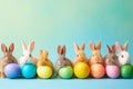 Happy easter family tradition Eggs Easter joy Basket. White badge Bunny Crimson Red. plants background wallpaper Royalty Free Stock Photo