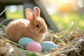 Happy easter Festive feast Eggs Easter Peace Basket. White Rest Bunny Smiley. Resurrection background wallpaper
