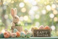 Happy easter flocked wallpaper Eggs Chocolate Dreams Basket. White easter outfit Bunny hoppy czech pilsner Easter festiveness