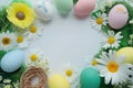 Happy easter graduation card Eggs Wiggly Basket. White easter parade Bunny sunlight. easter baking background wallpaper