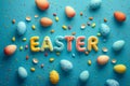 Happy easter grouping Eggs Easter Sunday Basket. White retro Bunny Candy hunt. Eggstravaganza background wallpaper