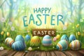 Easter heartwarming thought Eggs Pastel glacier blue Basket. White assorted flower Bunny easter egg hunt community Easter mood