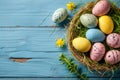 Happy easter ho ho ho Eggs Easter basket Basket. White artful greeting Bunny bold. easter garlands background wallpaper