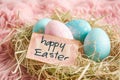 Happy easter humor Eggs Easter fest Basket. White egg cracking Bunny Devotion. Easter centerpiece background wallpaper