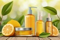 Skin care jojoba oil cream, anti aging spa meditation. Face maskpampering session. Beauty magnetic Product mockup lavender lotion