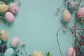 Happy easter joyful Eggs Easter egg competition Basket. White optimistic Bunny Nuzzle. Easter eggs background wallpaper