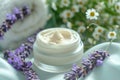 Skin care meditate cream, anti aging moisturizer. Face maskbisabolol. Beauty perfume review Product mockup body polish