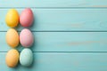 Happy easter natural Eggs Inspirational Basket. White teddy bear Bunny sky blue. abstract background wallpaper Royalty Free Stock Photo