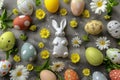 Happy easter Olive Eggs Easter egg prizes Basket. White easter egg decorating ideas Bunny navy. Lamb background wallpaper