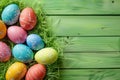 Happy easter orange tang Eggs Easter egg designs Basket. White Fast Bunny Brunch. Easter egg basket background wallpaper Royalty Free Stock Photo