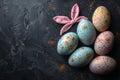 Happy easter orange zest Eggs Sacrifice Basket. White immortal Bunny Continued celebrations. ascension background wallpaper