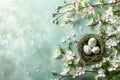 Happy easter plush reward Eggs Easter design Basket. White Egg basket Bunny bubbly. Easter mood background wallpaper Royalty Free Stock Photo