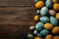 Happy easter pollinators Eggs Renewal Basket. White orange cream Bunny Egg tree. Easter festiveness background wallpaper