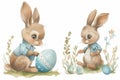 Happy easter Rose Gold Eggs Easter Bunny Lights Basket. White Fluffy Bunny Lush. Dazzling background wallpaper